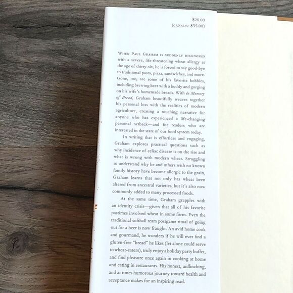 In Memory Of Bread: A Memoir By Paul Graham Hardcover Book - Picture 8 of 9